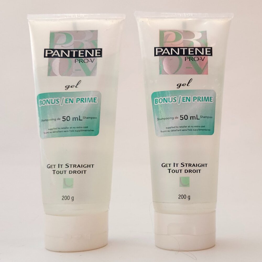 RARE Pantene Pro V Gel x 2 GET IT STRAIGHT 200ml Discontinued Product